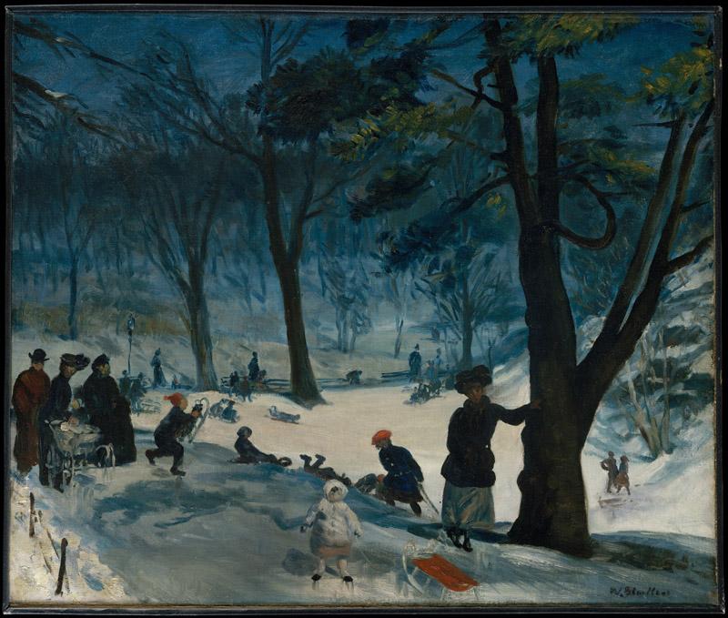 William James Glackens--Central Park, Winter