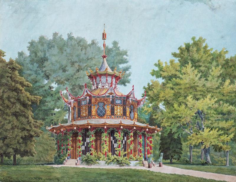 Willibald Schulmeister - The Chinese Pleasure-House at Eisgrub, 1877