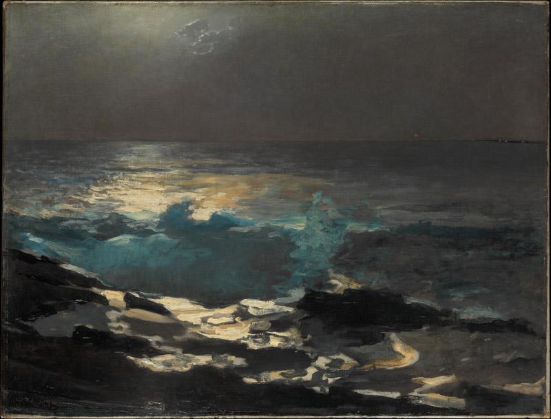 Winslow Homer--Moonlight, Wood Island Light