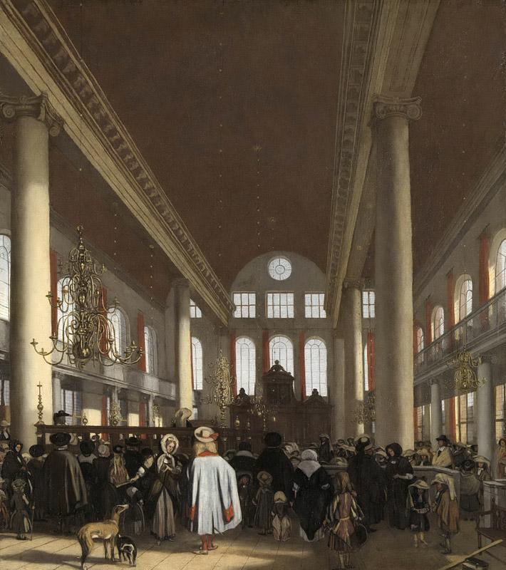Witte, Emanuel de -- Interieur van de Portugese synagoge te Amsterdam, 1680