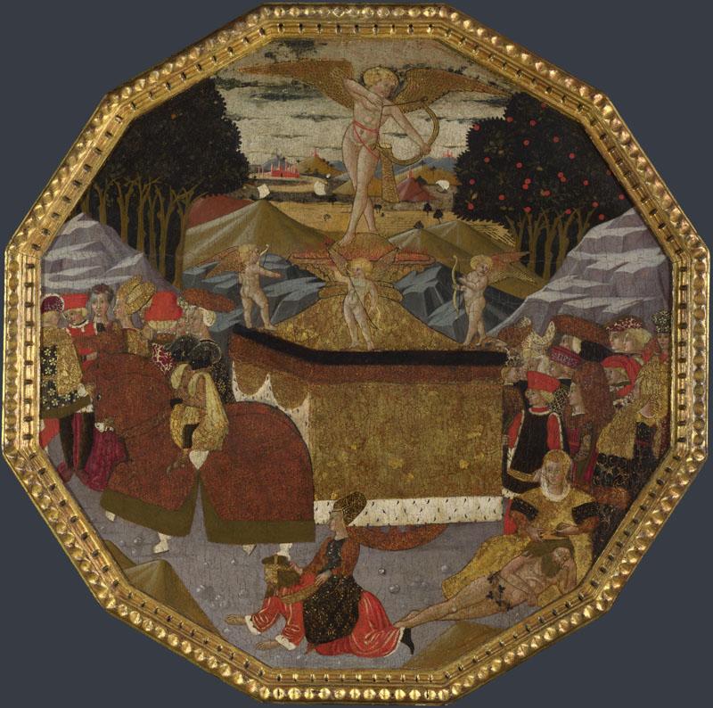 Workshop of Apollonio di Giovanni and Workshop of Marco del Buono - Birth Tray - The Triumph of 2