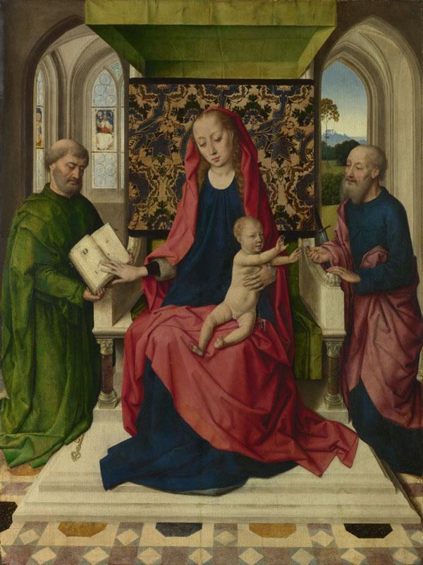 Workshop of Dirk Bouts - The Virgin and Child with Saint Peter and Saint Paul