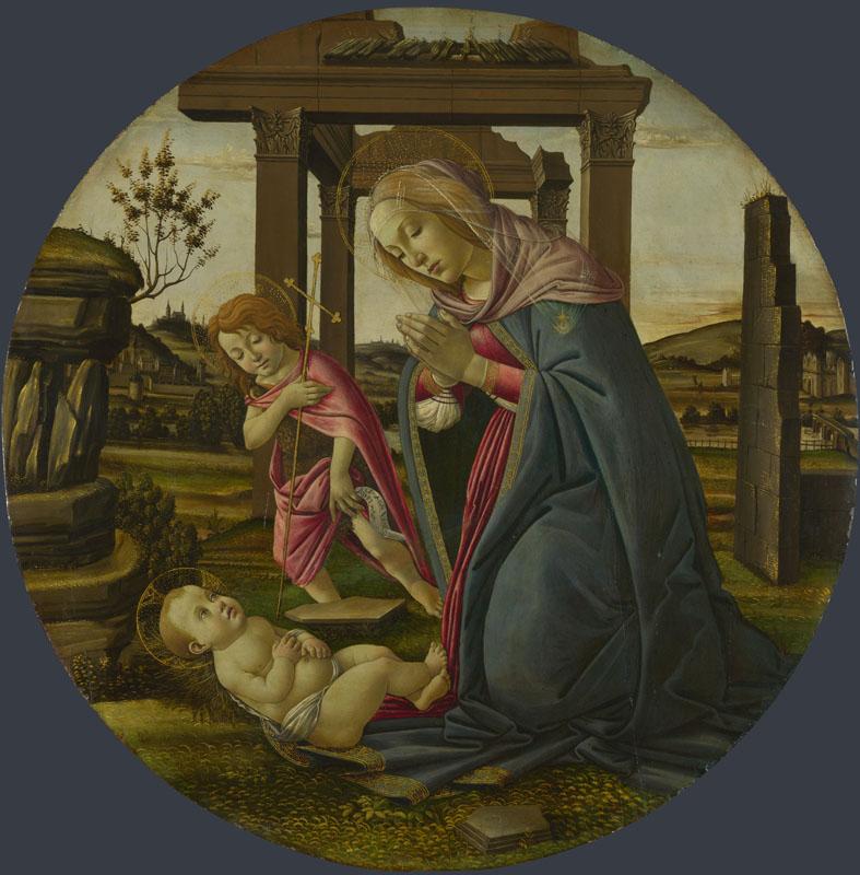 Workshop of Sandro Botticelli - The Virgin and Child with Saint John the Baptist