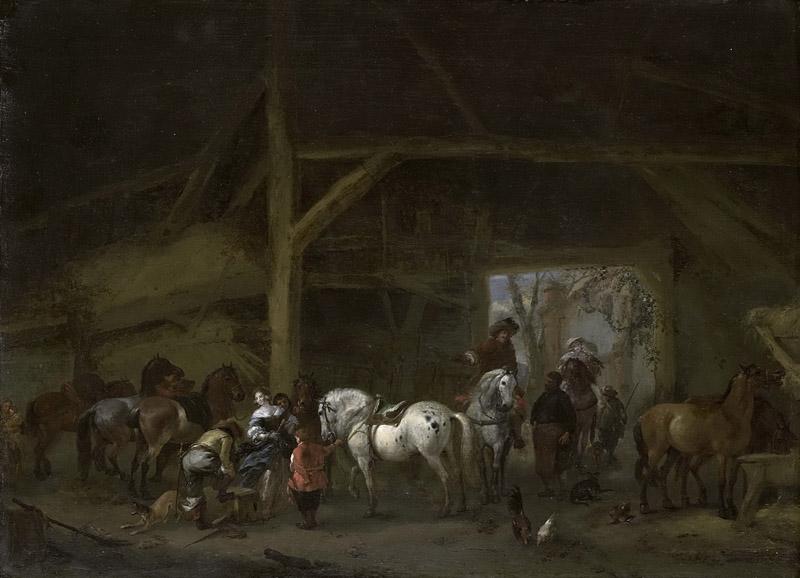 Wouwerman, Philips -- Een paardenstal, 1650-1668