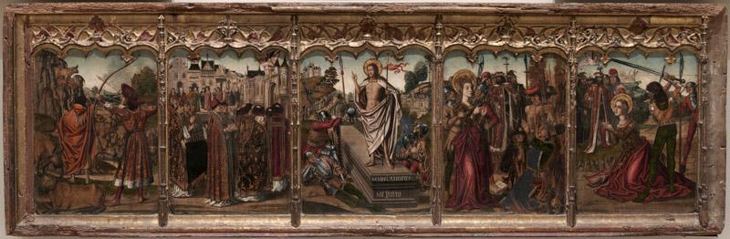 Ximenez, Miguel-Predela con la Resurreccion de Cristo-70 cm x 200 cm