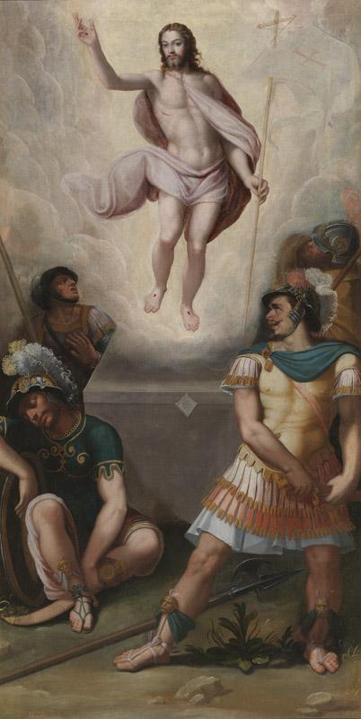 Zuccaro, Federico (Discipulo de)-La Resurreccion de Cristo-137 cm x 71 cm