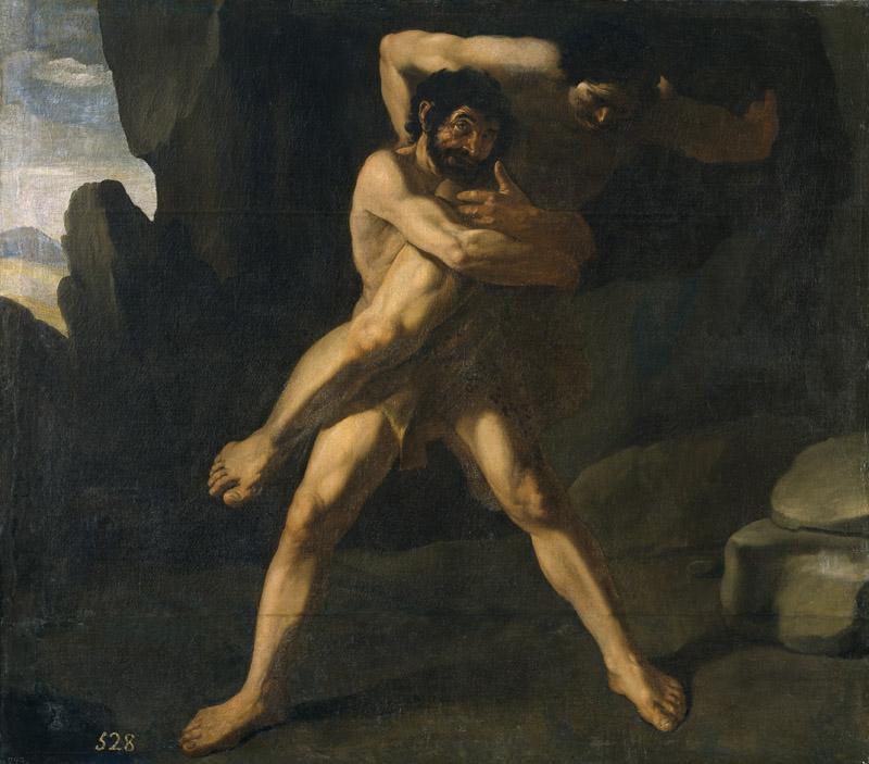 Zurbaran, Francisco de-Hercules luchando con Anteo-136 cm x 153 cm