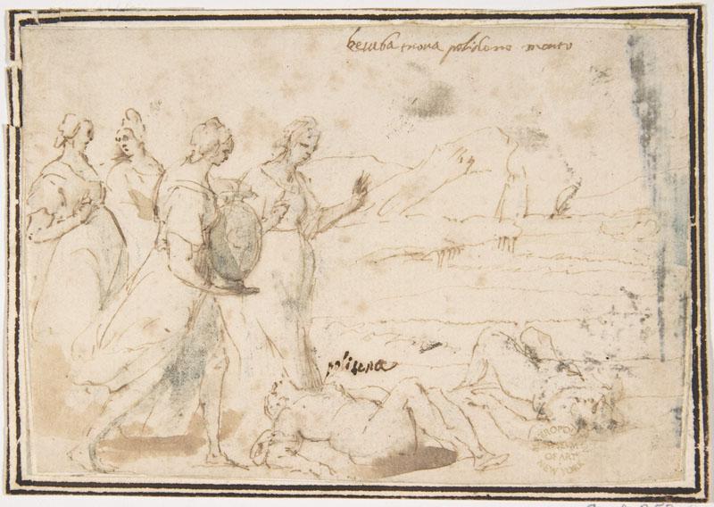 attributed to Francesco Allegrini--The Death of Polyxena