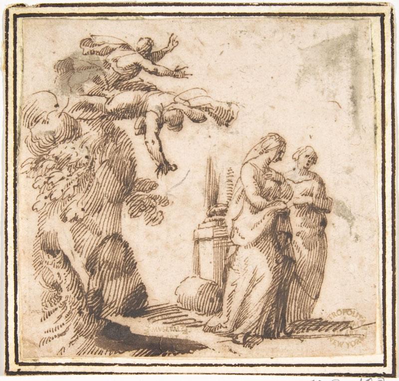 attributed to Francesco Allegrini--Unidentified Subject Two Falling Figures